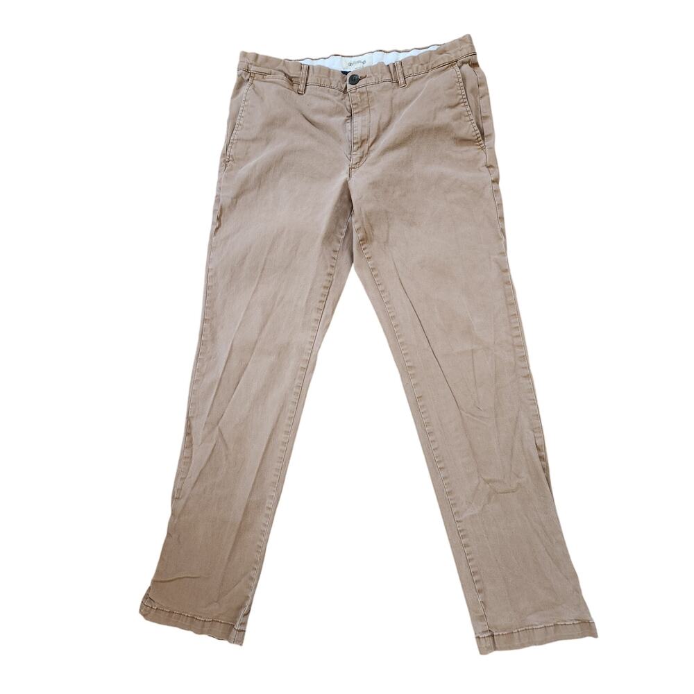 Goodthreads Khaki Pants Mens 34x32 Slim Straight Chino Beige Casual